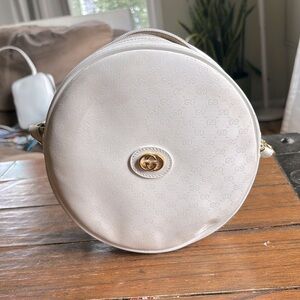Gucci vintage white canteen bag